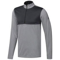 Adidas Golf Men's Grey Three Heather/Carbon Lightweight UPF Pullover