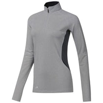 Adidas Golf Women's Grey Three Heather/Carbon Lightweight UPF Pullover