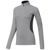 Adidas Golf Women's Grey Three Heather/Carbon Lightweight UPF Pullover