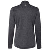 Adidas Golf Women's Black Heather/Mid Grey Brushed Terry Heather Quarter-Zip