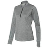 Adidas Golf Women's Mid Grey Heather/Black Brushed Terry Heather Quarter-Zip