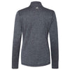 Adidas Golf Women's Navy Heather/Mid Grey Brushed Terry Heather Quarter-Zip