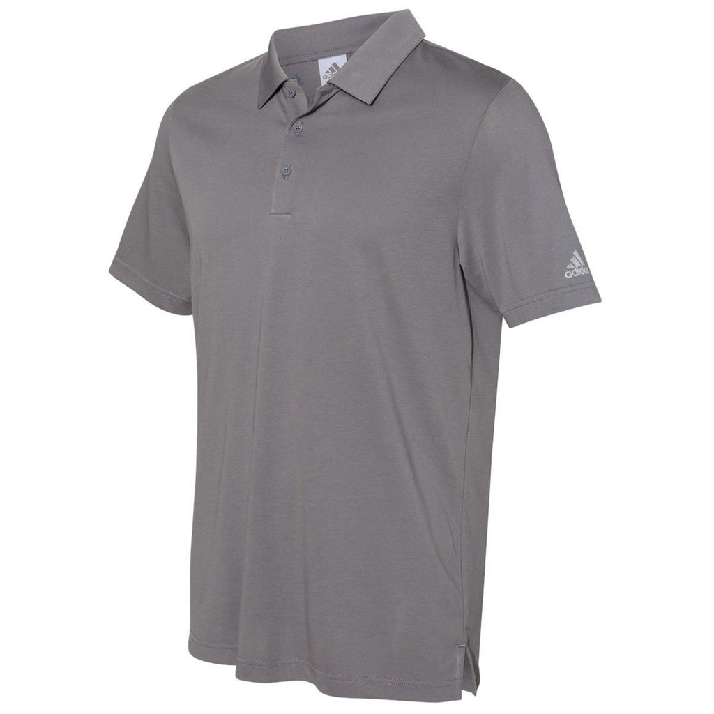 Adidas Golf Men's Grey Four Cotton Hand Polo