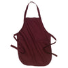 Port Authority Maroon Full Length Apron with Pockets