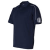 Adidas Golf Men's Navy/White Climalite 3-Stripes Cuff Sport Shirt