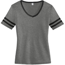 Alternative Apparel Women's Vintage Coal/Black Varsity Vintage 50/50 Tee