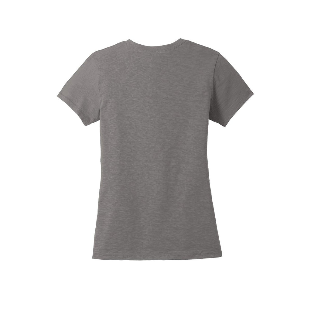 Alternative Apparel Women's Elephant Grey Weathered Slub So-Low V-Neck Tee