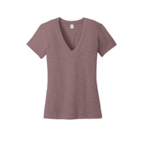 Alternative Apparel Women's Vintage Rose Weathered Slub So-Low V-Neck Tee