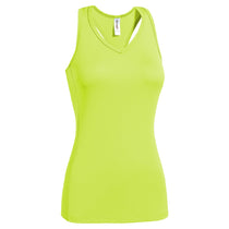 Expert Women's Safety Yellow Workout Tech Racerback
