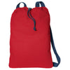 Port Authority Chili Red/Navy Canvas Cinch Pack