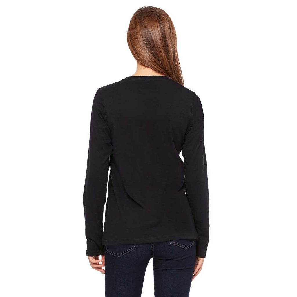 Bella + Canvas Women's Black Jersey Long-Sleeve T-Shirt