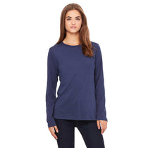 Bella + Canvas Women's Navy Jersey Long-Sleeve T-Shirt