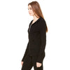 Bella + Canvas Women's Black Stretch French Terry Lounge Jacket
