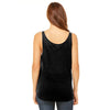 Bella + Canvas Women's Solid Black Slub Flowy Side Slit Tank