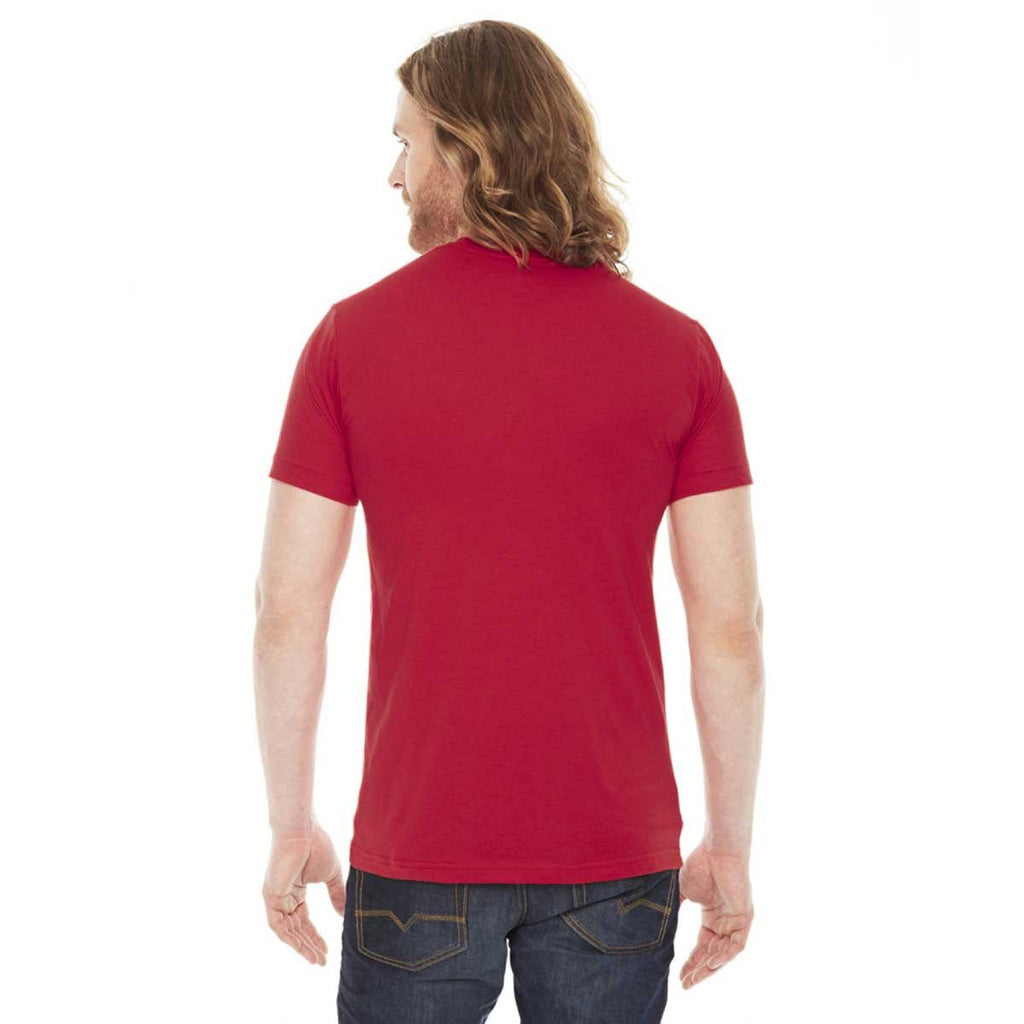 American Apparel Unisex Red 50/50 Short Sleeve Tee