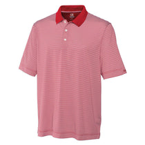 Cutter & Buck Men's Cardinal Red/White Tall DryTec Trevor Stripe Polo