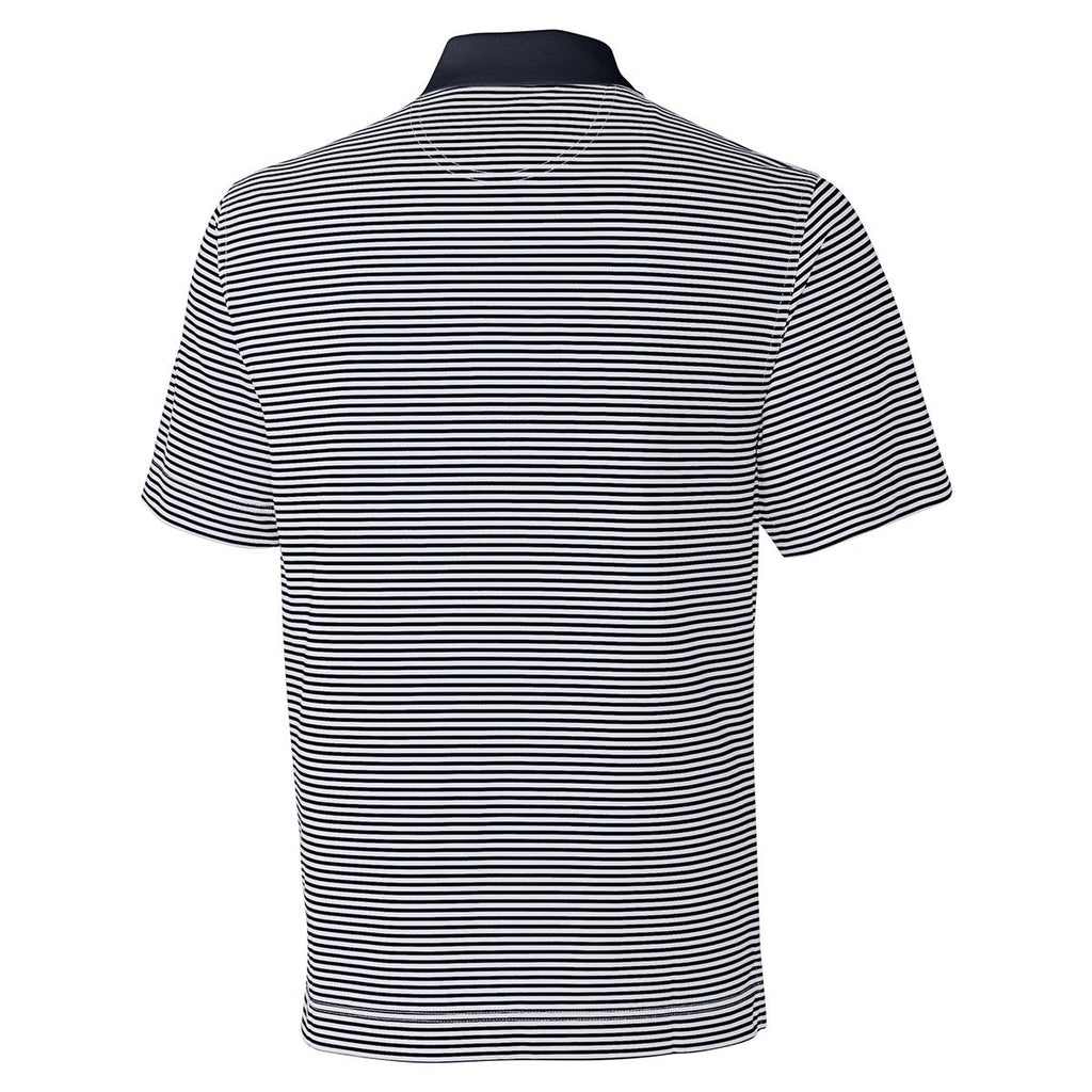Cutter & Buck Men's Navy Blue/White Tall DryTec Trevor Stripe Polo