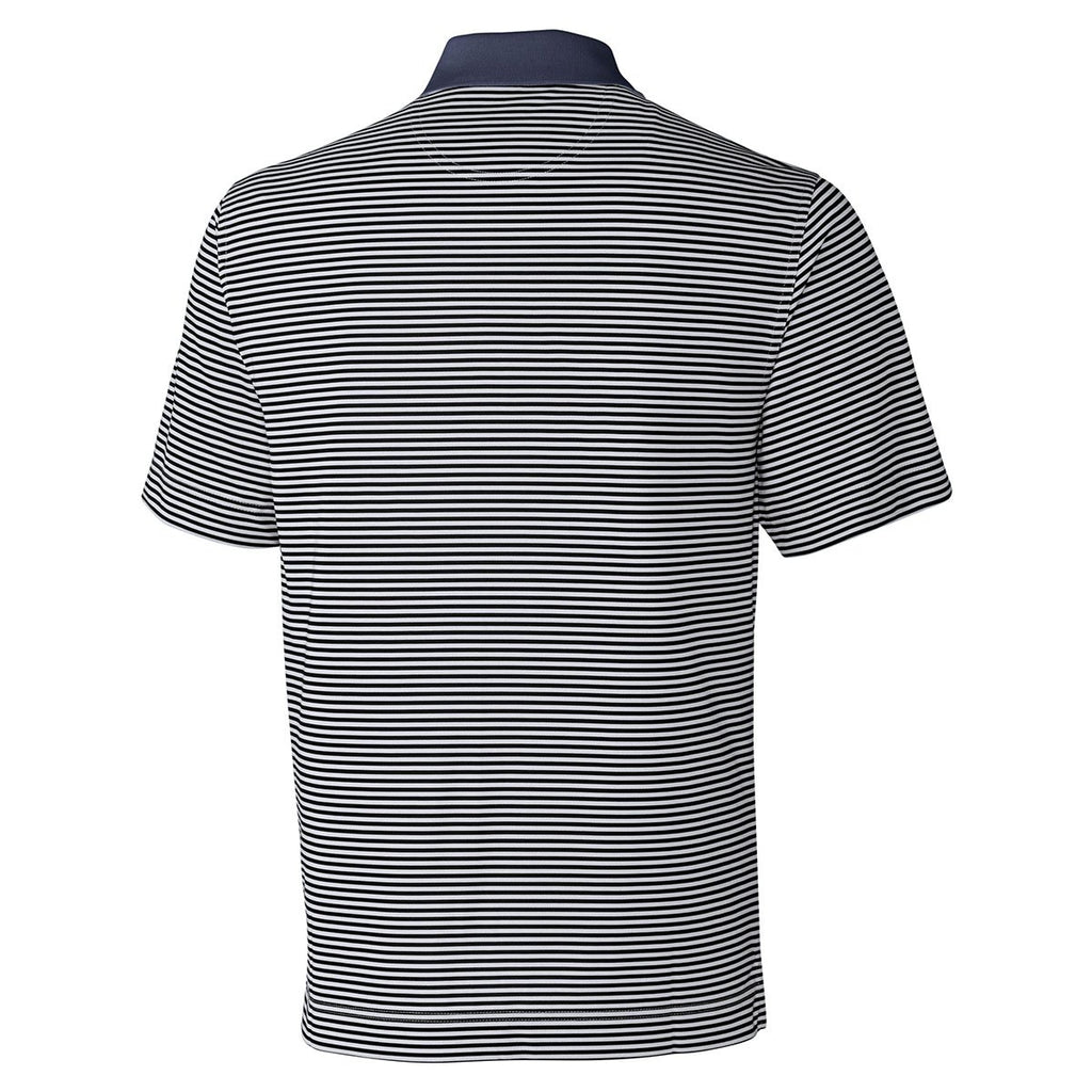 Cutter & Buck Men's Onyx/White Tall DryTec Trevor Stripe Polo