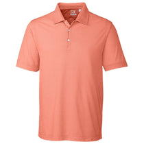 Cutter & Buck Men's Orange Burst/White Tall DryTec Blaine Oxford Polo