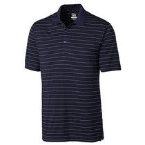Cutter & Buck Men's Navy Blue/White Tall DryTec Frankline Stripe Polo