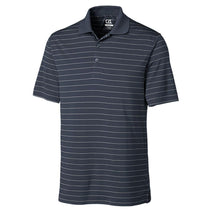 Cutter & Buck Men's Onyx/White Tall DryTec Frankline Stripe Polo