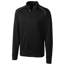 Cutter & Buck Men's Black Tall WeatherTec Ridge Half-Zip