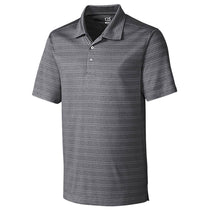 Cutter & Buck Men's Charcoal Heather Tall DryTec Interbay Melange Stripe Polo