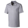 Cutter & Buck Men's Fog Heather Tall DryTec Interbay Melange Stripe Polo