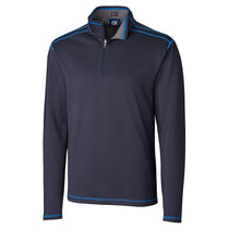 Cutter & Buck Men's Liberty Navy Tall DryTec Evergreen Reversible Half-Zip