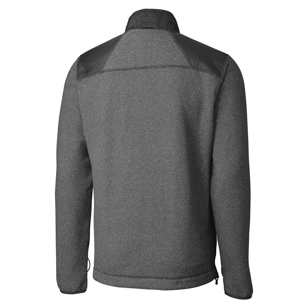 Cutter & Buck Men's Charcoal Heather Tall WeatherTec Cedar Park Full-Zip