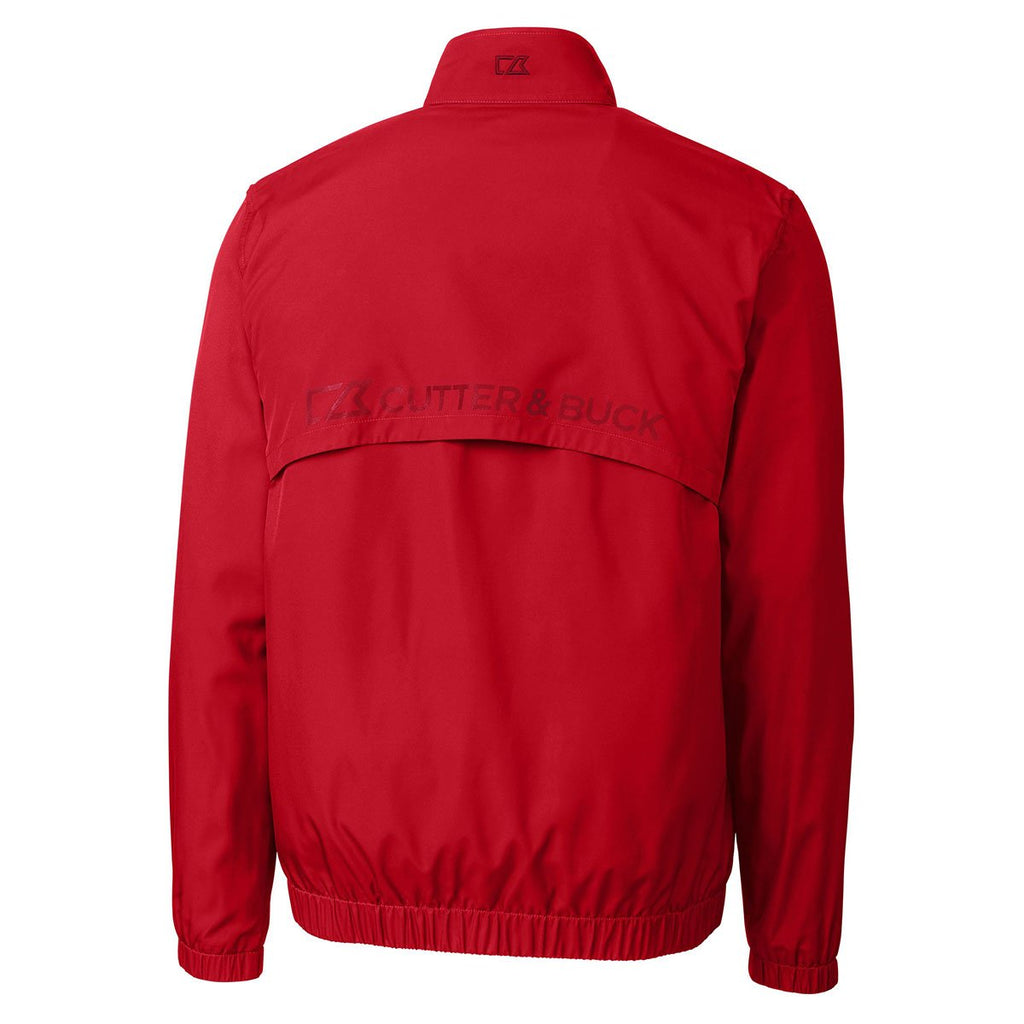 Cutter & Buck Men's Red Tall DryTec Nine Iron Full-Zip Jacket