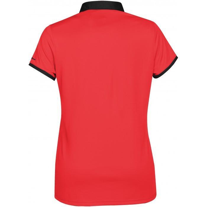 Stormtech Women's Scarlet/Black Rhodes Button Collar Polo