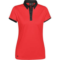 Stormtech Women's Scarlet/Black Rhodes Button Collar Polo