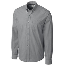 Cutter & Buck Men's Charcoal Tall Long Sleeve Epic Easy Care Gingham Shirt