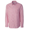 Cutter & Buck Men's Red Tall Long Sleeve Epic Easy Care Tattersall Shirt