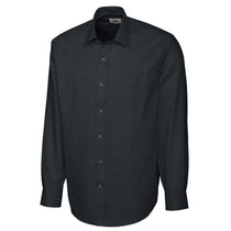Cutter & Buck Men's Black Tall Long Sleeve Epic Easy Care Spread Nailshead Shirt