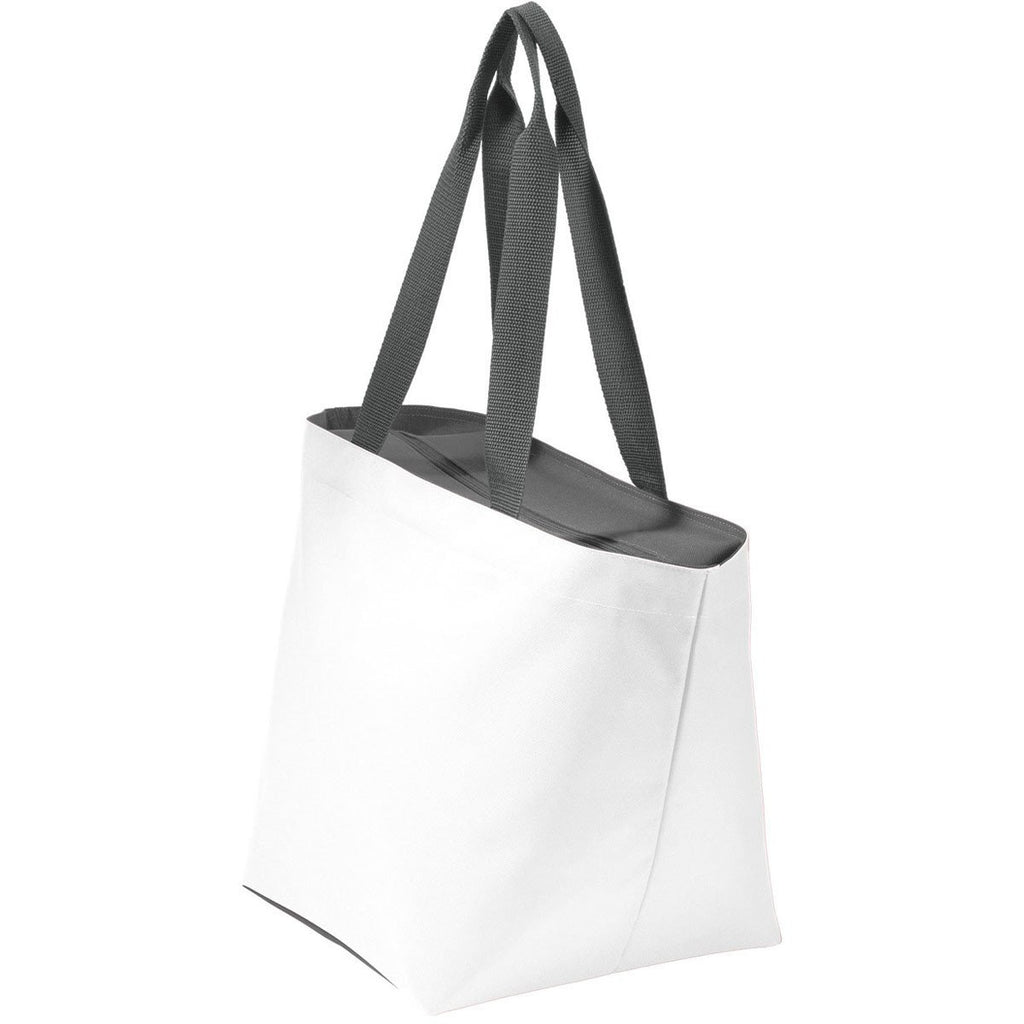 Port Authority White/Magnet Carry All Zip Tote