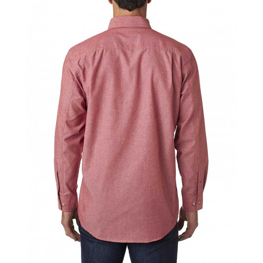 Backpacker Men's Red Yarn Dyed Chambray Shirt