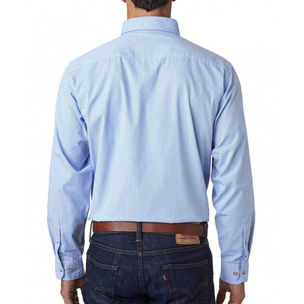 Backpacker Men's Light Blue Yarn Dyed Micro Check Shirt