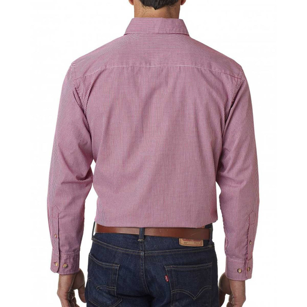Backpacker Men's Red Yarn Dyed Micro Check Shirt