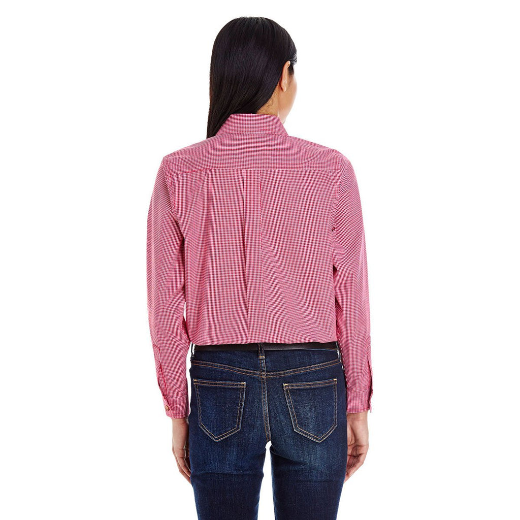 Backpacker Women's Red Yarn-Dyed Micro-Check Woven