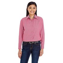 Backpacker Women's Red Yarn-Dyed Micro-Check Woven