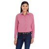 Backpacker Women's Red Yarn-Dyed Micro-Check Woven