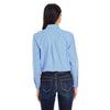 Backpacker Women's Light Blue Yarn-Dyed Micro-Check Woven