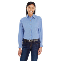 Backpacker Women's French Blue Yarn-Dyed Micro-Check Woven