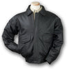 Burk's Bay Men's Black Buffed Leather Bomber Jacket