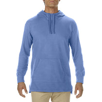 Comfort Colors Men's Flo Blue French Terry Scuba Hood