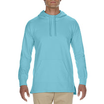 Comfort Colors Men's Lagoon Blue French Terry Scuba Hood