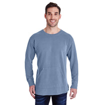 Comfort Colors Men's Blue Jean French Terry Crew With Pocket