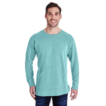 Comfort Colors Men's Chalky Mint French Terry Crew With Pocket